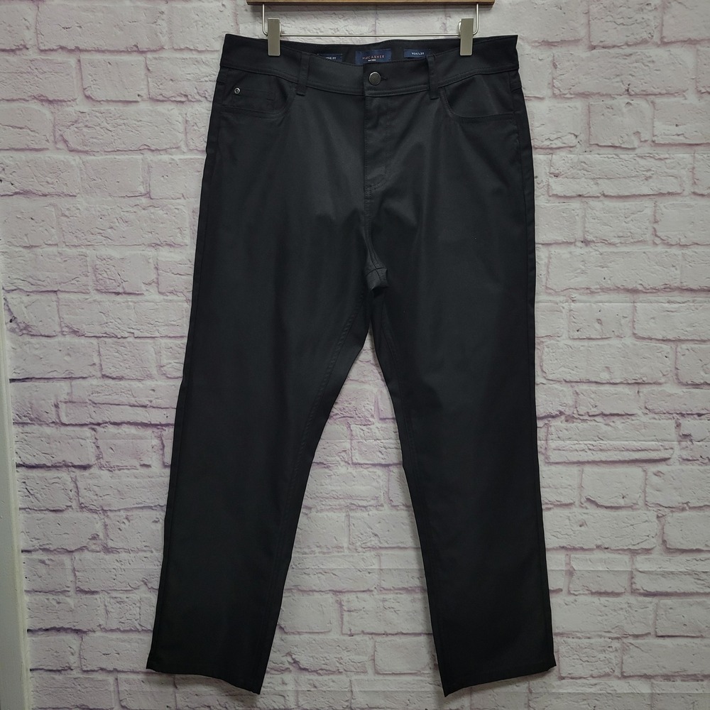 Marc Asher New York Classic Fit Black Chino Pants W34/L30 Workwear Businesscore‎
